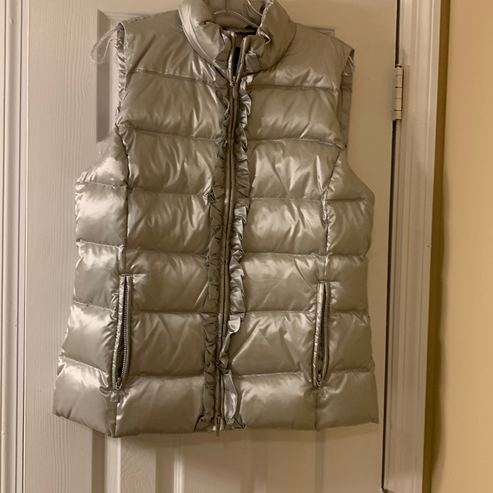 NWT Talbots Puffer vest; color is Silver